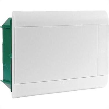 Imagem de Centrinho Schneider Pvc Embutir Branco Para 16 Disjuntores Din Sem Bar