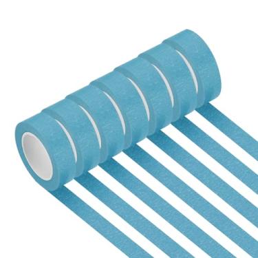 Imagem de PATIKIL Fita adesiva azul claro 2,5 cm x 14 m, 7 rolos com código de cores para pintura de parede e organização de laboratório de ciências
