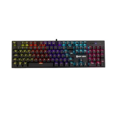 Imagem de Teclado Mecânico Gamer New Hero Prisma, RGB, Switch Blue, ABNT2, USB, Preto
