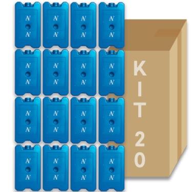 Imagem de Placa Gelo Reutilizável Gel 400ml Com 12 Unidades - 16x10x3cm