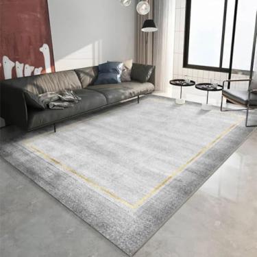 Imagem de Tapete de veludo cristalino para sala de estar, tapete geométrico leve, luxuoso, loja completa, casa, quarto, cama, cobertor (40 x 60 cm/SJR4-1)