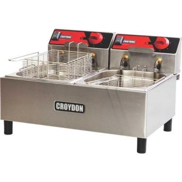 Imagem de Fritadeira Elétrica 4,5 Litros 2 Cestos FC2B Croydon 110v, Inox, 110V