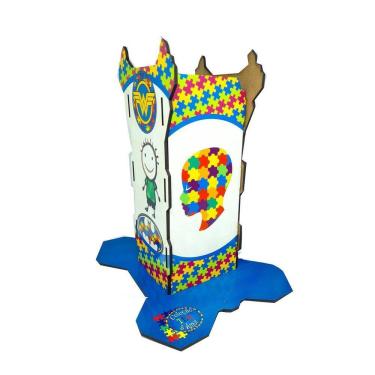 Imagem de Suporte de Abafador de Ruído para Autistas em MDF 24x22cm