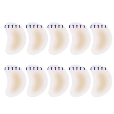 Imagem de 5 pares de almofadas de gel hidrocoloide no calcanhar, forros adesivos para salto alto, prevenção de bolhas e alívio da dor nos pés, inserções macias para sapatos femininos e homens, Amarelo, size 3