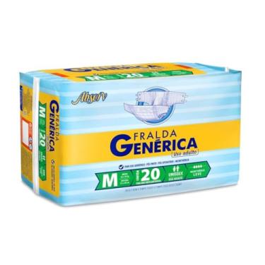 Imagem de Fralda Geriátrica Genérica - Absorv, Economica - Tamanho M, 20 Unidades