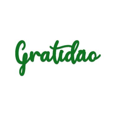Imagem de Arte Gratidão 36cmx16cm - Cria Arte Laser Verde