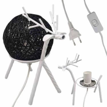 Imagem de Luminaria Abajur Cervo Rena Natal Mesa Quarto Sala Recepçao Loja Casa Iluminaçao