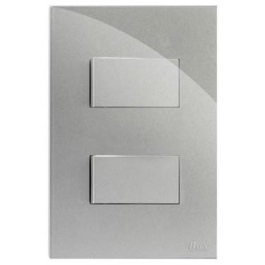 Imagem de Kit Interruptor Duplo 1 Simples 1 Paralelo 4X2 Brg11032-9Pr - Blux Rec