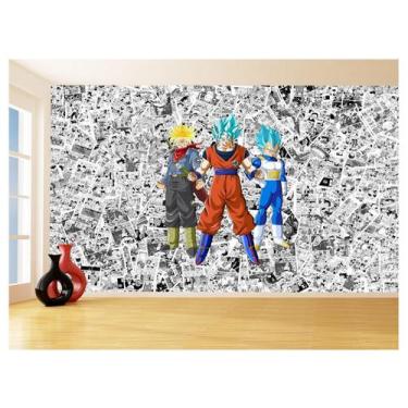 Imagem de Papel De Parede Dragon Ball Goku Vegeta Anime 3,5M Dbz169 - Você Decor