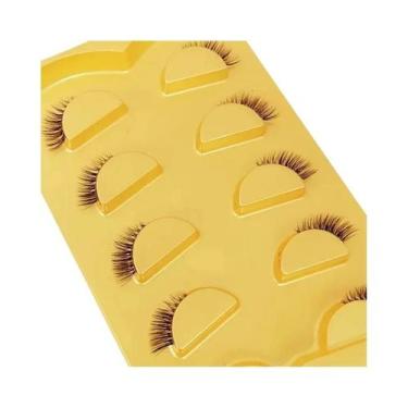 Imagem de Cílios Postiços Artesanais Olho De Gato 5 Pares Cílios Curtos Naturais
