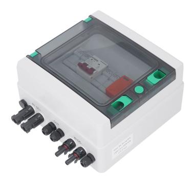 Imagem de aqxreight Caixa Combinadora Fotovoltaica de 2 Cordas - Caixa Combinadora Solar Com Disjuntor de 15A e 32A, IP65 para Sistemas de Painel Solar, Energia Fotovoltaica para Uso Doméstico e Comercial