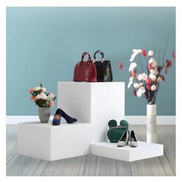 Imagem de Base de plataforma de exibição de manequins, suporte de plataforma de loja de noivas, 1 peça de elevação para exibição de sapatos/bolsas/figuras, para loja de roupas, boutiques e loja de noivas (40 x