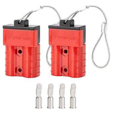 Imagem de Spurtar Kit de recuperação de cabos jumper de conexão rápida de bateria 50A, 2 peças de fio 6 AWG 12-36V de conexão rápida para carro, quadriciclo, elevadores, motores, reboque, guincho de reboque