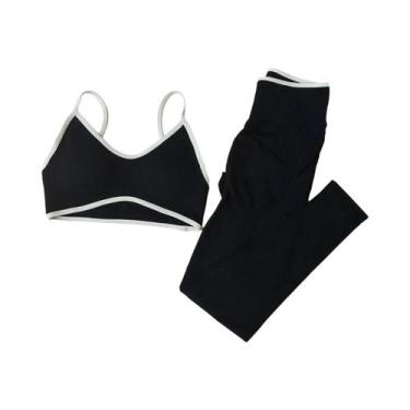 Imagem de Conjuntos De Yoga Sem Costura Para Mulheres, Leggings De Fitness, Suti