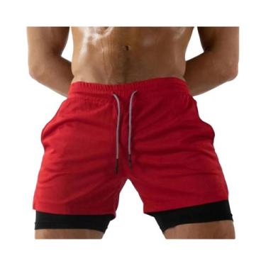 Imagem de Shorts De Corrida Masculinos 2 Em 1 De Secagem Rápida Com Camada Dupla