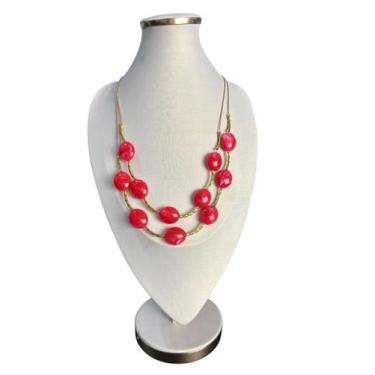 Imagem de Colar feminino resina pedras tendencia maxi luxo atemporal - MLBpel, M