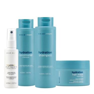 Imagem de Kit Braé Stages Hydration Multi Home Care Leave-in (4 produtos)