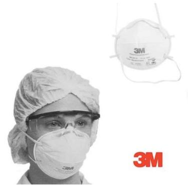 Imagem de Máscara Proteção 3M - PFF2 N95 - com 20 unid. CA 2072 - MODELO 8801