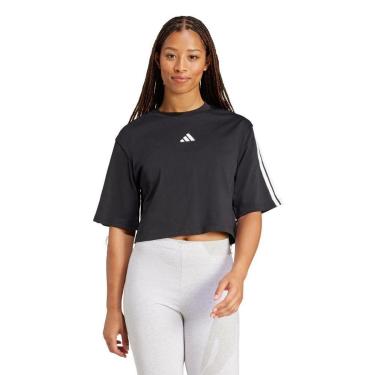 Imagem de Camiseta Adidas Essentials Solta De Algodão Três Listras-Feminino