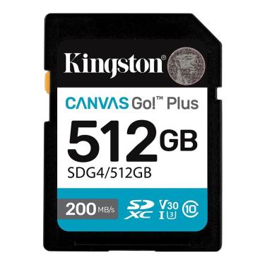 Imagem de Cartão de Memória SD Kingston Canvas Go Plus com Velocidade U3 V30 A2 512GB