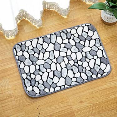 Imagem de SHENGANG Tapete de banho para quarto de cozinha tapete para sala de estar piso antiderrapante porta almofada absorvente, 25,40x60cm
