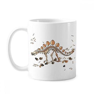 Imagem de Caneca de cerâmica de porcelana de café de cerâmica com estampa de erva de dinossauro