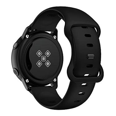 Imagem de Pulseira 20mm Sport Borboleta compatível com Galaxy Watch Active 1 e 2 - Galaxy Watch 3 41mm - Galaxy Watch 42mm - Amazfit GTR 42mm - Amazfit BIP - Amazfit GTS - Marca LTIMPORTS (Preto)