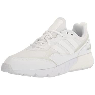 Imagem de adidas Originals Tênis masculino Zx 1k Boost 2.0, Branco/Preto, 5