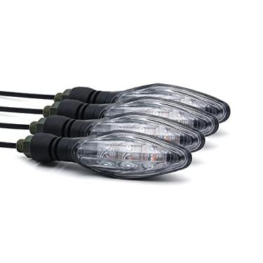 Imagem de MFC PRO Luz de seta LED universal para Kawasaki Ninja 650 650R Z800 ZX6R Honda MSX125 Grom125 Suzuki GSXR 600/750/1000 GS500F Yamaha YZR R1/R3/R6 (transparente/4 peças)
