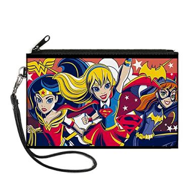 Imagem de Buckle-Down Carteira Buckle-Down Zip Esquadrão Suicida Acessório Grande, Esquadrão Suicida, 20 cm x 12,7 cm, Multicor, 8" x 5"