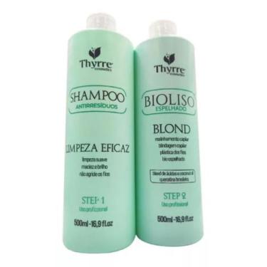 Imagem de Kit Progressiva Semi definitiva Bioliso Espelhado Blond 500ml - Thyrre