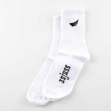 Imagem de Kit 2 Meias Cano Medio Wings 34 Ao 38 - Anjuss, Branco, Preto, UN