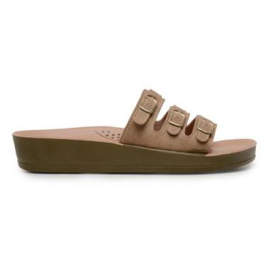 Imagem de Sandalia Feminina Ortopédica Confortavel Terapia dos Pés Bege, 35