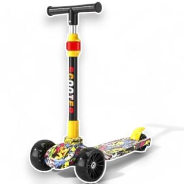 Imagem de Patinete Infantil 3 Rodas Com Luz Led Altura Ajustável 70kg