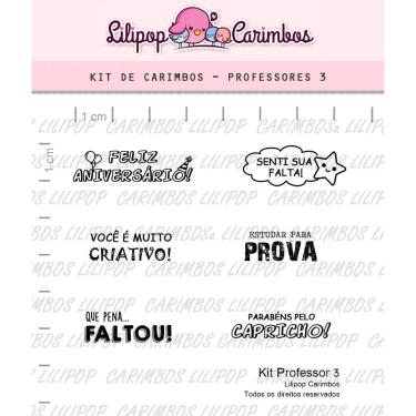 Imagem de Cartela de Carimbos Transparentes Professor 3 - Lilipop