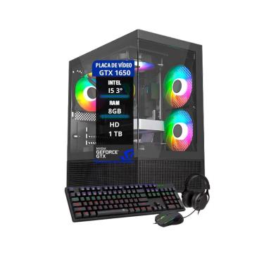 Imagem de Computador Pc Gamer I5 3 Gtx 1650 8Gb Ram Hd 1Tb Ssd 120Gb