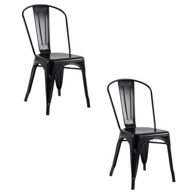Imagem de Kit 2 Cadeiras Oficial Iron Tolix Preto