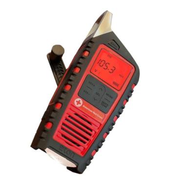 Imagem de Eton Rádio meteorológico NOAA com manivela Odyssey Adventure, rádio de emergência para todas as bandas, rádio AM/FM, tempestade de ondas curtas, Bluetooth, carregador de telefone, RDS, solar, lanterna