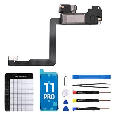 Imagem de CYKJGS Para iPhone 11 Pro Ear Speaker Substituição OEM Kit de Reparo Novo Módulo de Fone de Ouvido Frontal com Sensor de Proximidade Cabo Flex Conector Sensor de Luz Ambiente Peça Kit de Ferramentas