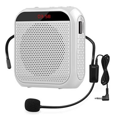 Imagem de Amplificador de voz portátil com microfone com fio, fone de ouvido recarregável, sistema PA, microfone pessoal, amplificador de fala, amplificador de potência, alto-falante para professores