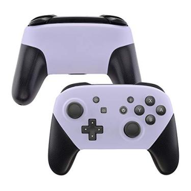 Imagem de eXtremeRate Placa frontal e placa traseira violeta clara para controle Nintendo Switch Pro, capa de substituição DIY macia para Nintendo Switch Pro - controle não incluído