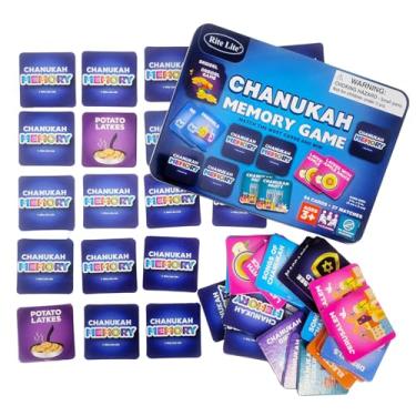 Imagem de Rite Lite Chanukah Memory Game in Collectible Tin - Classic Jewish Holiday Game with 54 Cards, Fun & Educational Hanukkah Gift Families, Party Favor for 8 Days of Festive Matching Fun!