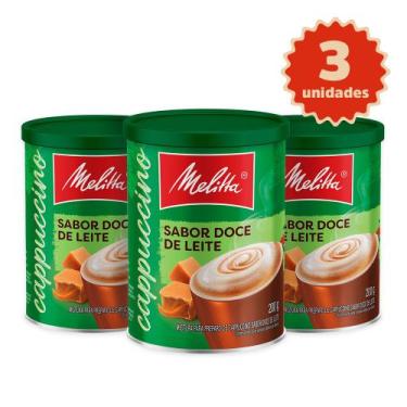 Imagem de Kit 3 Cappuccinos Melitta Doce de Leite 200g
