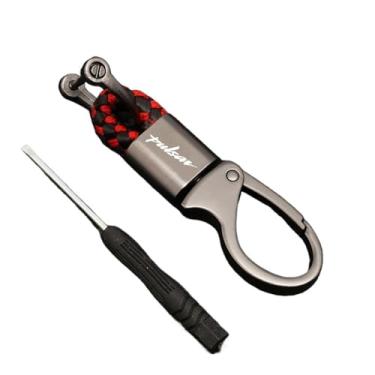 Imagem de jininshengxindianzi Custom Moto Keychain Compatible With Bajaj Pulsar Ns Rs 200 NS200 RS200 V2 AS 200RS 200NS 200AS 150 Keyring Key Chain Motorcycle Accessories(Black Red)