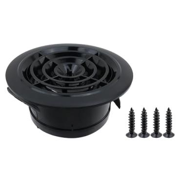 Imagem de Antrader Ventilação de ar, saídas de ventilação redondas ajustáveis, capa de grade de exaustão ABS, capa de saída de ar de ventilação de dutos para ventilação de banheiro e cozinha (12 cm)