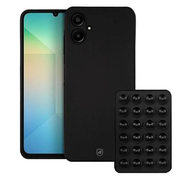 Imagem de Kit Capa Silicon Veloz para Galaxy A06 +  Ventosa - Preta