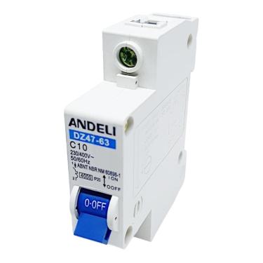 Imagem de Disjuntor Unipolar 10A - Andeli Dz47-63