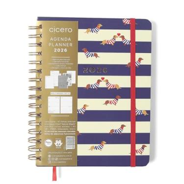 Imagem de AGENDA PLANNER WIRE-O 2026 PRAIA SEMANAL NOTAS C/DIVISORIAS A5 CACHORROS