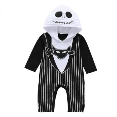 Imagem de Macacão De Algodão De Manga Comprida Para Bebê Menino, Halloween Jack 