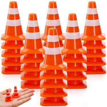 Imagem de Mini cones de trânsito de plástico ZEAYEA 30 unidades para Micro Lands